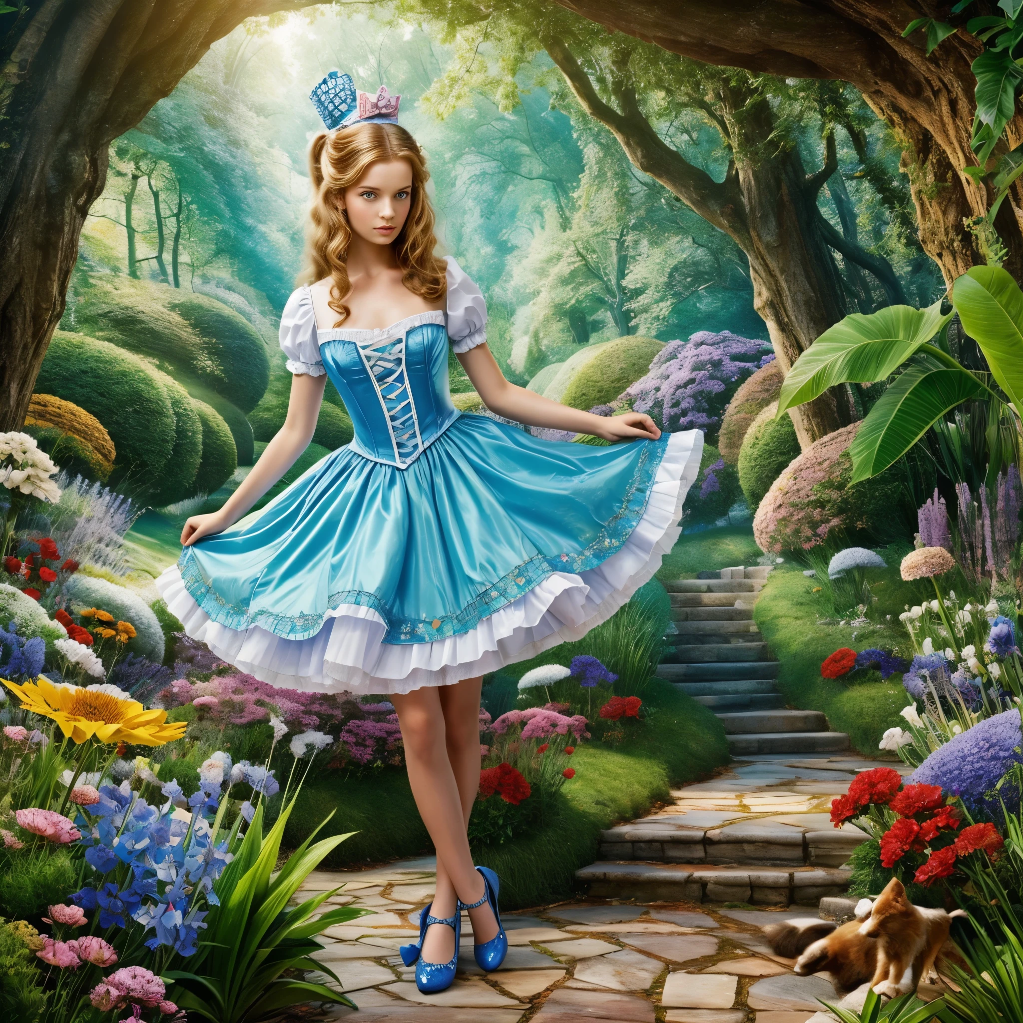 Alice in Wonderland, Magical Creatures Around You, Masterpiece, Detailed