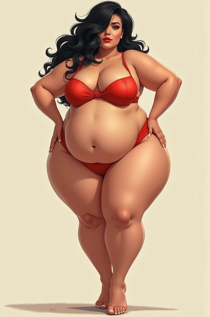 Woman with large breasts and a big ass