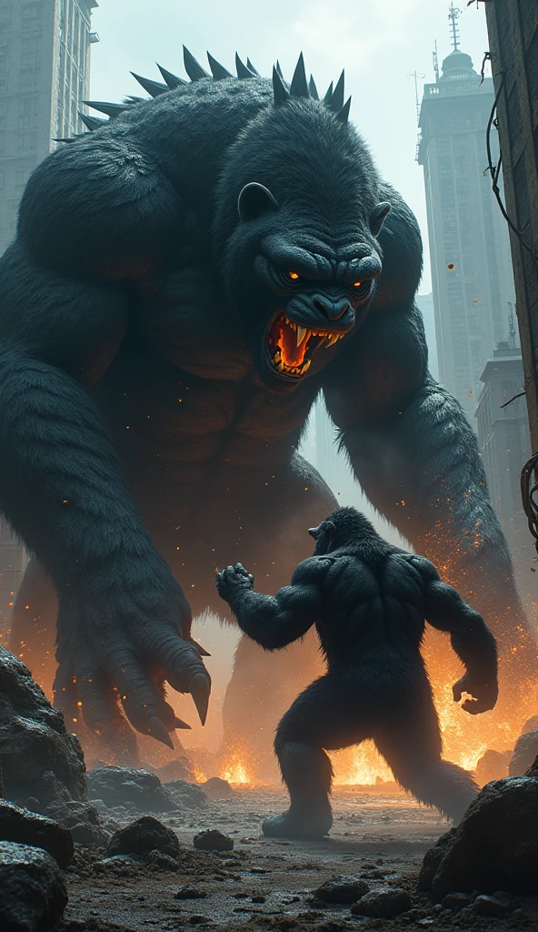 Draw a video of Venom and King Kong combined
