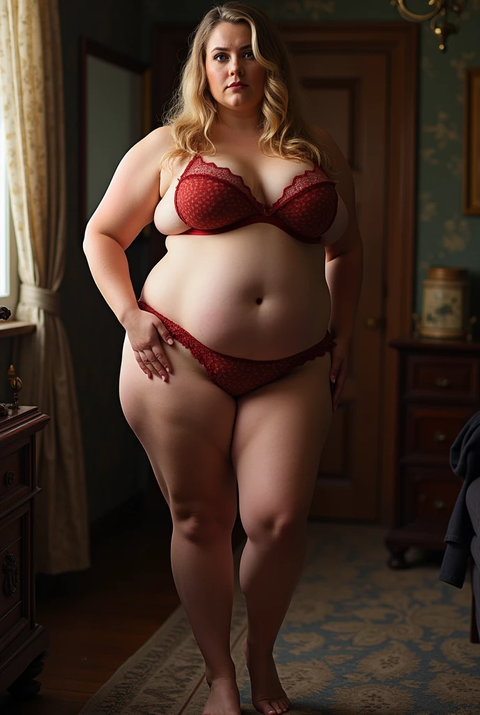 score_9, score_8_up, score_7_up, score_6_up, score_5_up, score_4_up, realistic style, photo, photorealistic, high detail, (sharp), BRAKE, girl, blonde, long braid, fat, big breasts, thick thighs, medieval red bra , cleavage, posing against brick wall, (against medieval village background), looking at viewer, depth of field, bokeh, (((old man at behind))), old man grabbing vaginal, sexy pose, big ass, open legs, seductive face,erotic pose, woman on top pose, vaginal hair, seductive face, hand rubbing vaginal