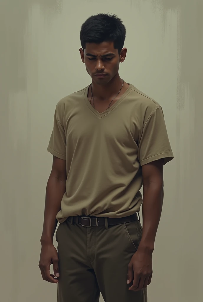 A man with dark skin tone with a serious expression and clothes similar to Bully Bruto from The Boys