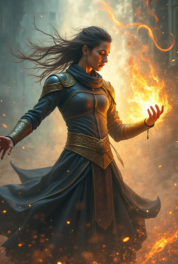 A violent explosion of light striking a woman brightly, cinematic shot on canon 5d, ultra realistic fire skin, intricate clothes, accurate hands, Steve Henderson, Fabian Perez, Henry Asencio, Jeremy Mann, Marc Simonetti, fantasy magic atmosphere, extreme hdr