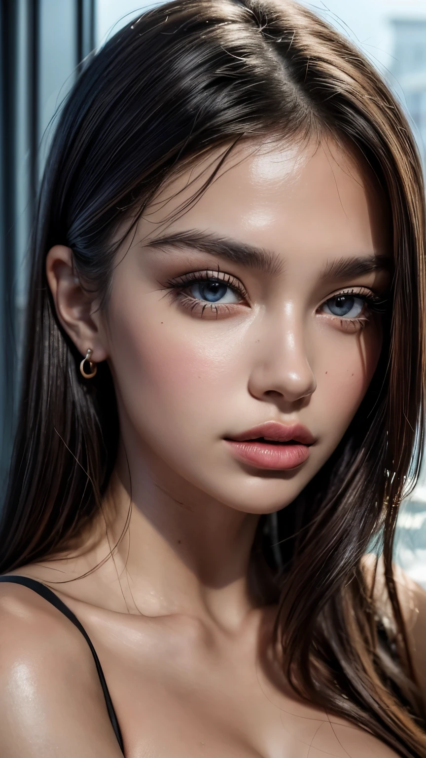 (Best Quality, 4K, 8K, High Resolution, Masterpiece: 1.2), (Super Detailed, Realistic, Photorealistic:1.37)A captivating young girl, donning a striking ensemble of red and blue, stands before a window with an air of toughness and determination. Her enchanting eyes are exquisitely detailed, capturing every glimmer and depth, while her lips boast a meticulous beauty that is both captivating and alluring. The level of detail extends to her entire face, each contour and feature meticulously rendered to perfection, creating a sense of hyper-realism that draws the viewer in.
The girl's attire, reminiscent of oil painting art, is a work of art in itself. The fabric, skillfully crafted to resemble vibrant brushstrokes, adds a touch of dynamism to her overall appearance. It is a true reflection of the artist's talent, showcasing a mastery