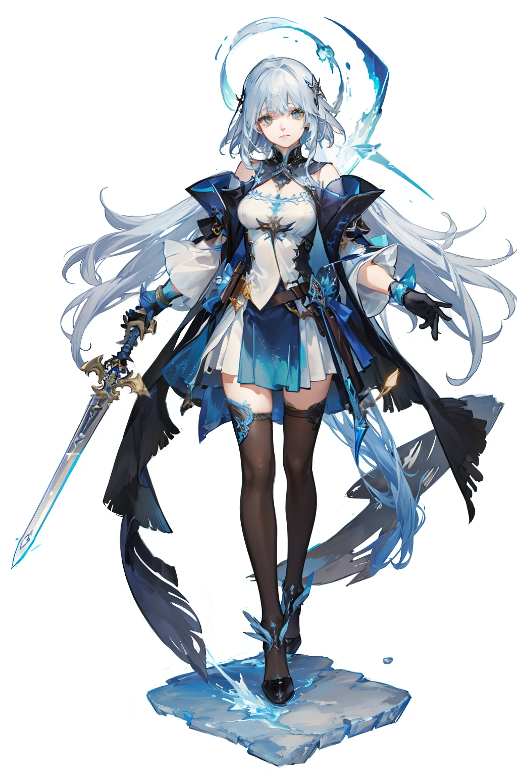 Woman with wings and sword in her hands, female lord of change, full - body majestic angel, Spirit Fantasy Concept Art, astral fairy, as a mystical valkyrie, mystical atlantean valkyrie, super detailed fantasy characters, full-body xianxia, demon noble character design, angel knight girl, high quality character design, epic mage girl character