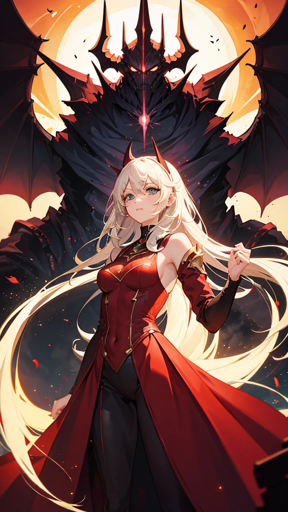 dragon woman, erotic revealing clothes. In one underwear .arrogant look, red vertical pupils.