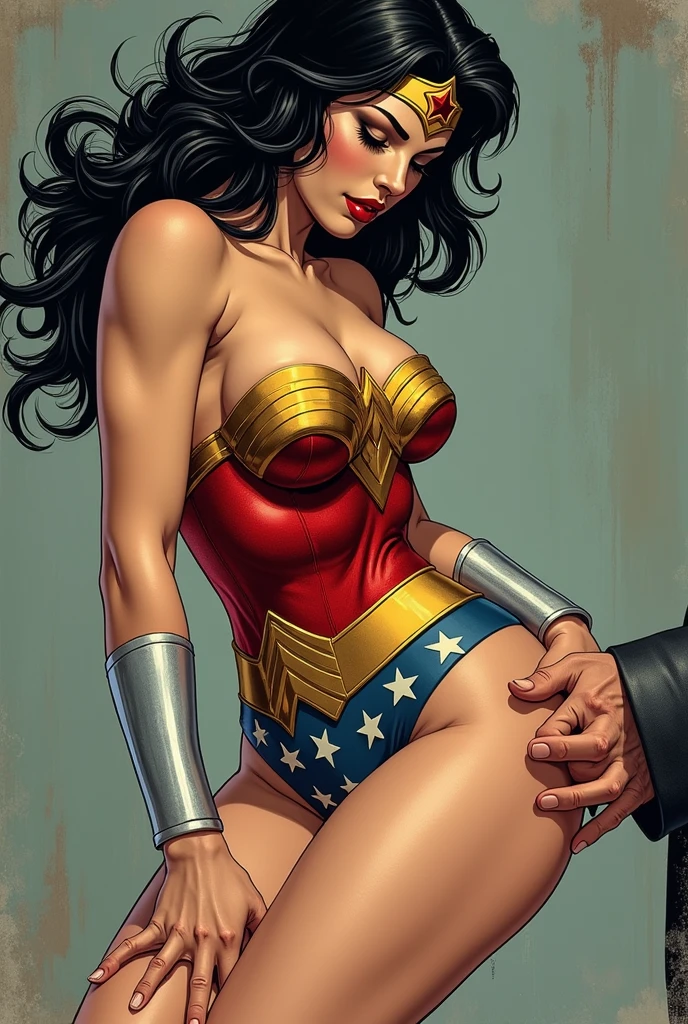 (((SUPERHEROINE WONDER WOMAN esta vestindo como uma mendiga suja de rua, uma vagabunda rasgada e suja, gorda e suada))), ((WONDER WOMAN IS HANDCUFFED IN THE RAINFOREST,  WELCOME TO THE JUNGLE))), ((estuprada, surrada, humilhada, derrotada)) ,((SUPERHEROINE mulher maravilha IS A FILTHY OLD WHORE)), ((emotional expression,expression of pain and despair, gritando de dor, expression of suffering, olhos arregalados, maravilha, Wonder is squatting, On your toes), (She's crying a loa tem cabelo preto, ela tem cabelo longo)), ((Ela usa um COLEIRA DE CACHORRO,in the neck), (obra-prima, melhor qualidade) 1.5, 1 garota, sozinho, (sensual, mulher bonita, rosto perfeito, olhos perfeitos), corpo inteiro. tears running down your face)), ((Mulher Maravilha, arms tied behind the back, Shibari, painful restraint by ropes), (((emotional expression,expression of pain and despair, gritando de dor, expression of suffering, olhos arregalados, expression of fear))).