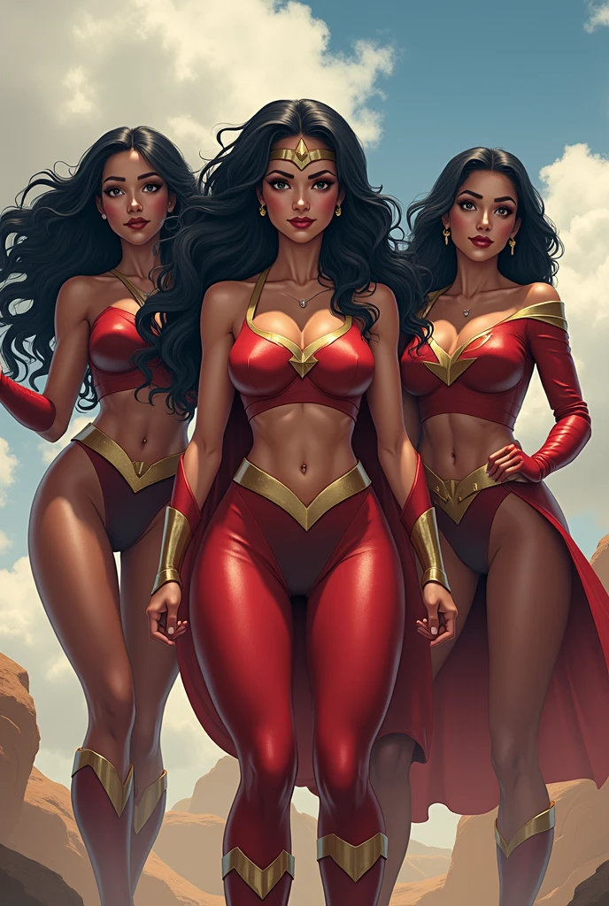 (Best Quality, 2k, Masterpiece, QHD: 1.3, A Handsome short haired african barbarian man is surrounded by three women up against him touching him and gaze at him, at a mansion, wearing Tracksuits that show off body, perfect bodies, women: long flowing hair, flowers in hair, seductive, materials, golden hour, , jewelry, golden hour, photorealistic, masterpiece, in love, small grin, perfect faces, Flirtatious-groping