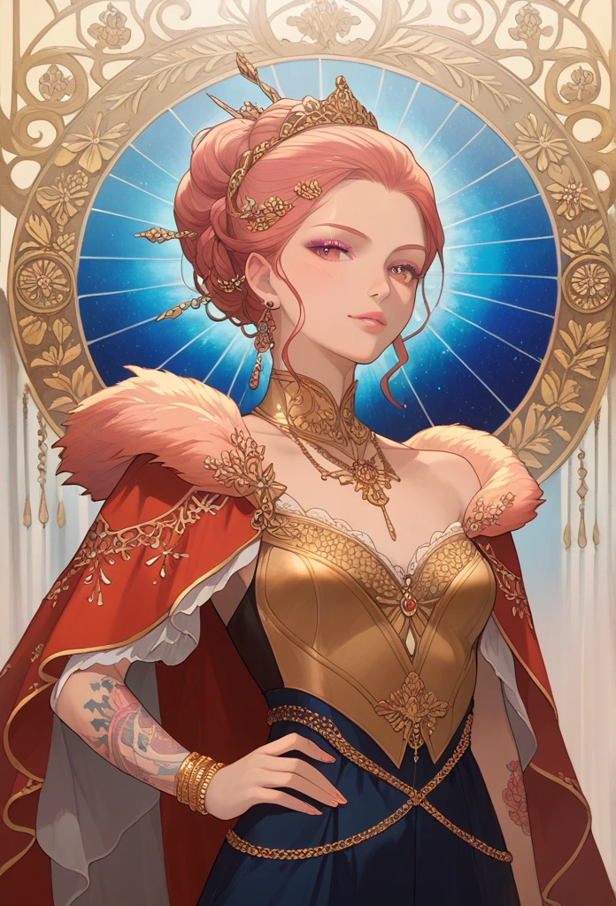 ((Лучшее качество)), ((шедевр)), (подробный), Makima covers her bare chest