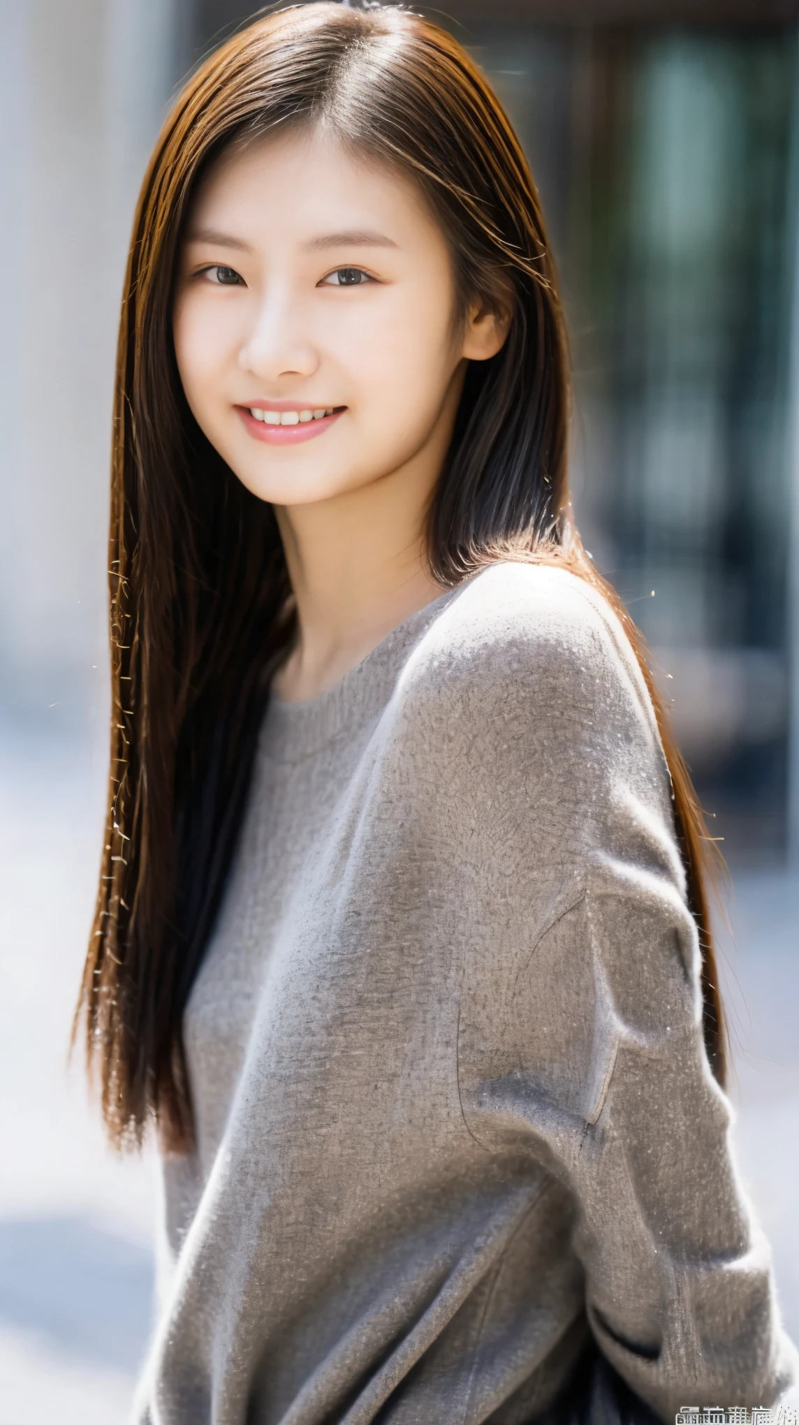 ((masterpiece)),(((Best Quality))),A lovely smiling 20-year-old Japanese woman:1.5，Slender figure:1.5，Medium Breast, Wear normal clothes:1.5, ponytail，