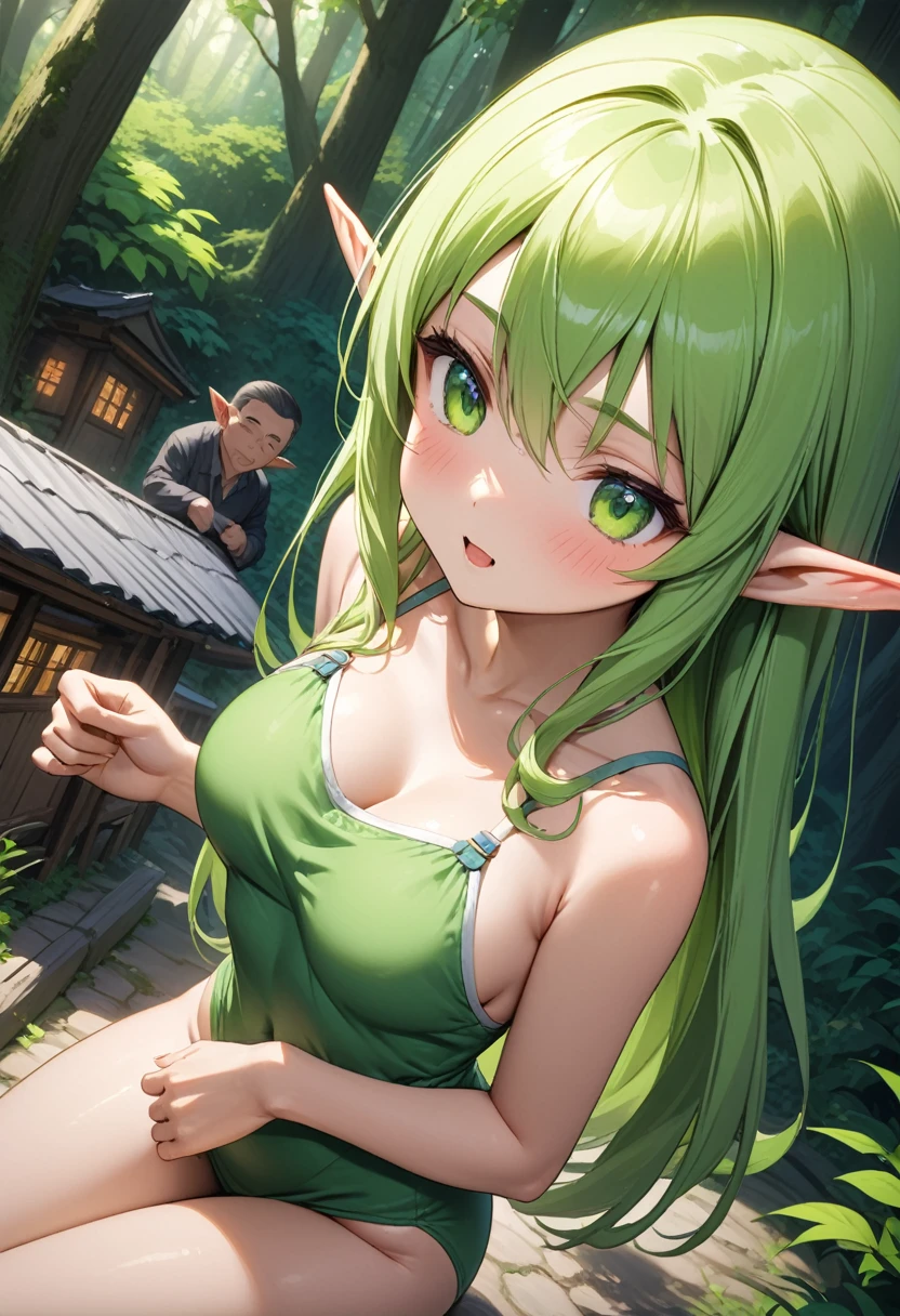 Best Quality, masterpiece, ((Solo, 1girl)), high elf archer, fine detailed shiny eyes, small chest, high resolution, best lighting, extremely detailed illustrations, blush, embarrassed, smile, open mouth, crotch seam, cameltoe, day, dripping wet, no panty, very NSFW, female masturbation, no top, extremely hot, legs spread, crotch penetration, vaginal fluid, very aroused, on bed, in bedroom, clit piercing,