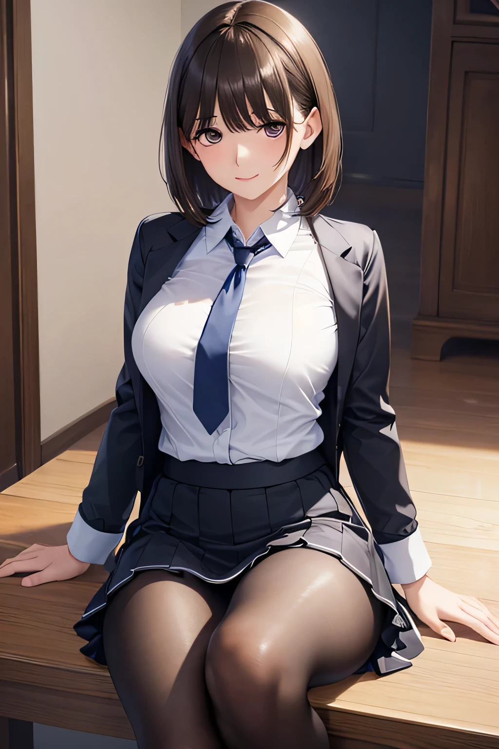 my grandmother、Shiny brown hair, Short Hair, (Beautiful brown eyes、Sparkling eyes, Fine grain)、smile、Ultra-detailed eyes、Highly detailed face, Highly detailed eyes,Cowboy Shot、


(masterpiece, Best Quality:1.1), (masterpiece), 8K wallpaper, alone, Face 
, An elegant, upper-class, elite secretary in a business shirt, sitting on a chair working in an office、wearing a strict business suit, (Wearing pantyhose)、(Short Layered Hair)、Crossing your legs, Wear high-quality high heels、 (Knee socks and skirt), Girl in a shirt, wearing a business suit, wearing a business suit, business suitを着て, Businesswoman, Business attire, Wearing a black business suit, Wear a shirt and skirt, A woman wearing a business suit, business suit, Business Attire, RAW Photos, (8k、Best Quality、Masterpiece:1.2)、(Intricate details:1.4)、(Photorealistic:1.4)、Octane Rendering、Complex 3D rendering with ultra-detail, Studio Soft Light, Rim Light, Vivid details, Super Detail, Realistic skin texture, Detailed aspect, Beautiful details in the eyes, Highly detailed CG Unity 16k wallpaper, Makeup, (Detailed Background:1.2), Exposed thighs!!!,										