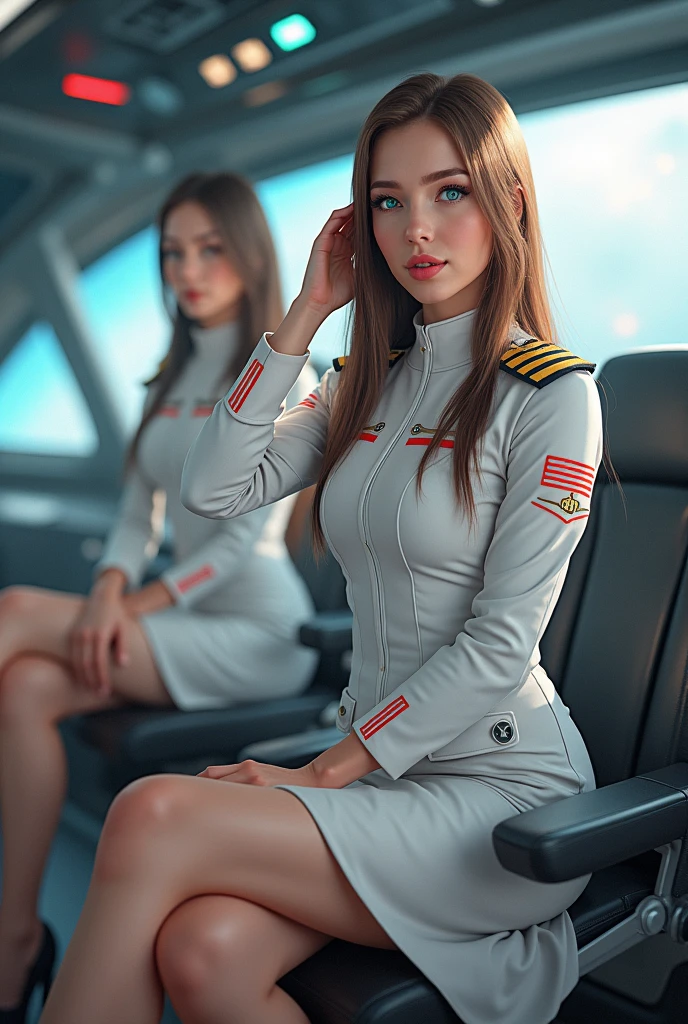 IMAGE OF THE INTERIOR OF A FIGHTER AIRCRAFT. PLANO EM CLOSE MOSTRANDO OS DOIS ASSENTOS DOS PILOTOS