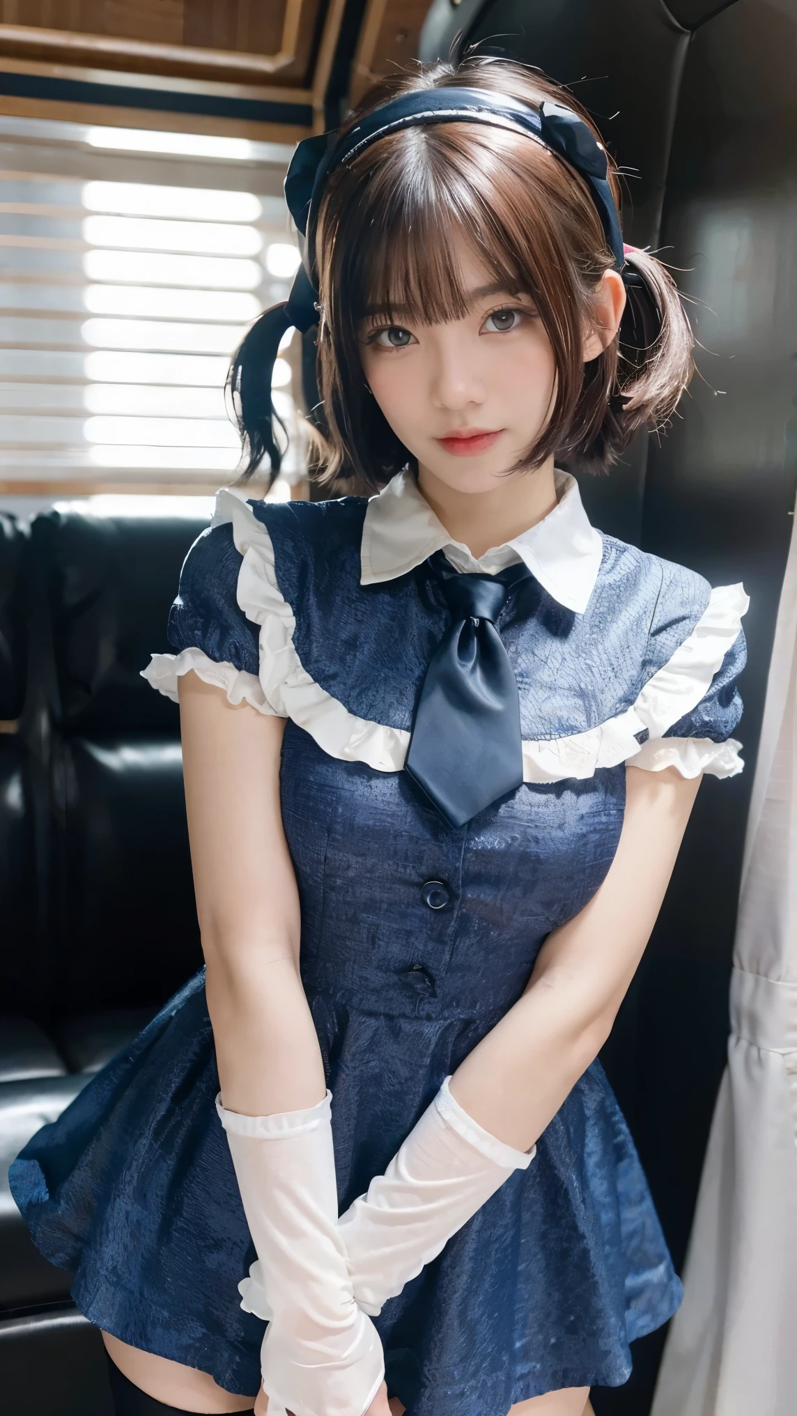 (4k, RAW photo, best quality, masterpiece:1.2), ultra high res, (photo realistic:1.2), High detail RAW color photo, professional photograph,  (realistic, photo realistic:1.4), ((best quality)),(japanese anime style:1.2),  1 girl, look tall, cinematic light, (blue lighting:1.2), wear thigh high socks, (dark blue socks:1.4),  beautiful eyes, (ultra high detailed:1.4), blue hair, (vividly  blue haircoloring: 1.5), (finery detailed face:1.4), (masterpiece:1.5), (best quality:1.2), (looking at viewer:0.5) ,(plug suit:1.2), 16 years-old, (smile:1.2), (super realistic:1.2), thin makeup, thin eyebrows, (kawaii:1.1), beautiful, (big breasts:1.3),  (slim waist:1.3),  (best quality:1.2), (super simple background:1.2), (white floor:1.4), super flat background, buster_machine_7, <lora:Nono:0.4>
,  senomiya akiho <lora:senomiya-nvwls-v1:1>