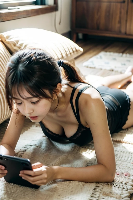 (8k, RAW photos, best quality, masterpiece, : 1.2), (realistic, photorealistic: 1.37), (1 girl, solo: 1.3), office lady 24 years old Japan girl, office lady, black hair, (((disheveled hair, unkempt hair: 1.5)), labor, hard work, social animals, overwork, exhaustion, bed, from above, (((sleeping on the bed, sleeping in underwear, legs spread wide, Eyes closed, mouth open: 1.5)), sad expression of despair, bedroom, ((dark room, midnight, indirect lighting: 1.5)), small bust, (OL, bra, panties: 1.5), languid posture, (littered with garbage, garbage bags, messy room, messy office lady's clothes, empty cans rolled on the floor, bottles of liquor rolled on the floor, Half-eaten sweets on the floor: 1.5), spilled potato chips, energy drinks, ultra-high resolution, physically based rendering, cinematic lighting, dynamic angles