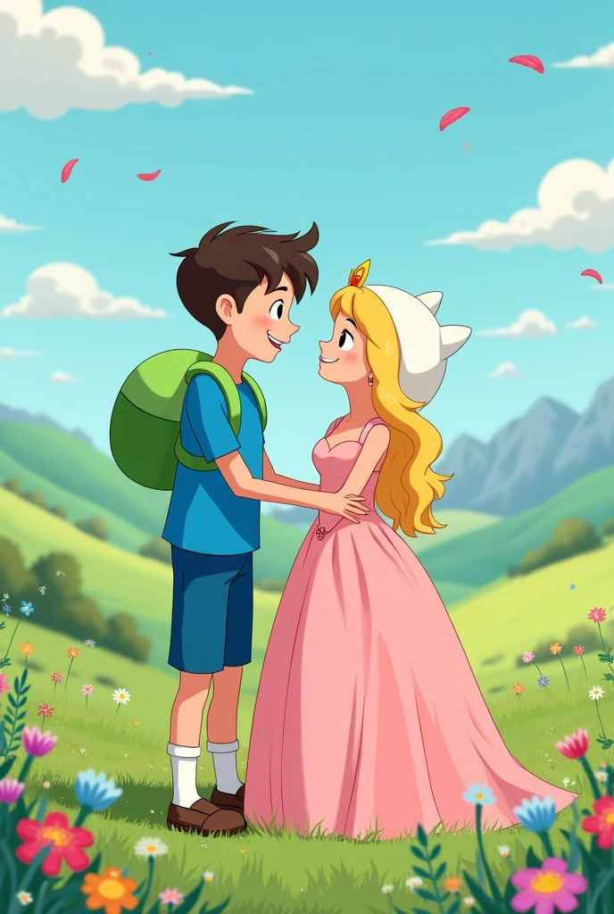 Finn the human from Adventure Time, marrying the sweet princess