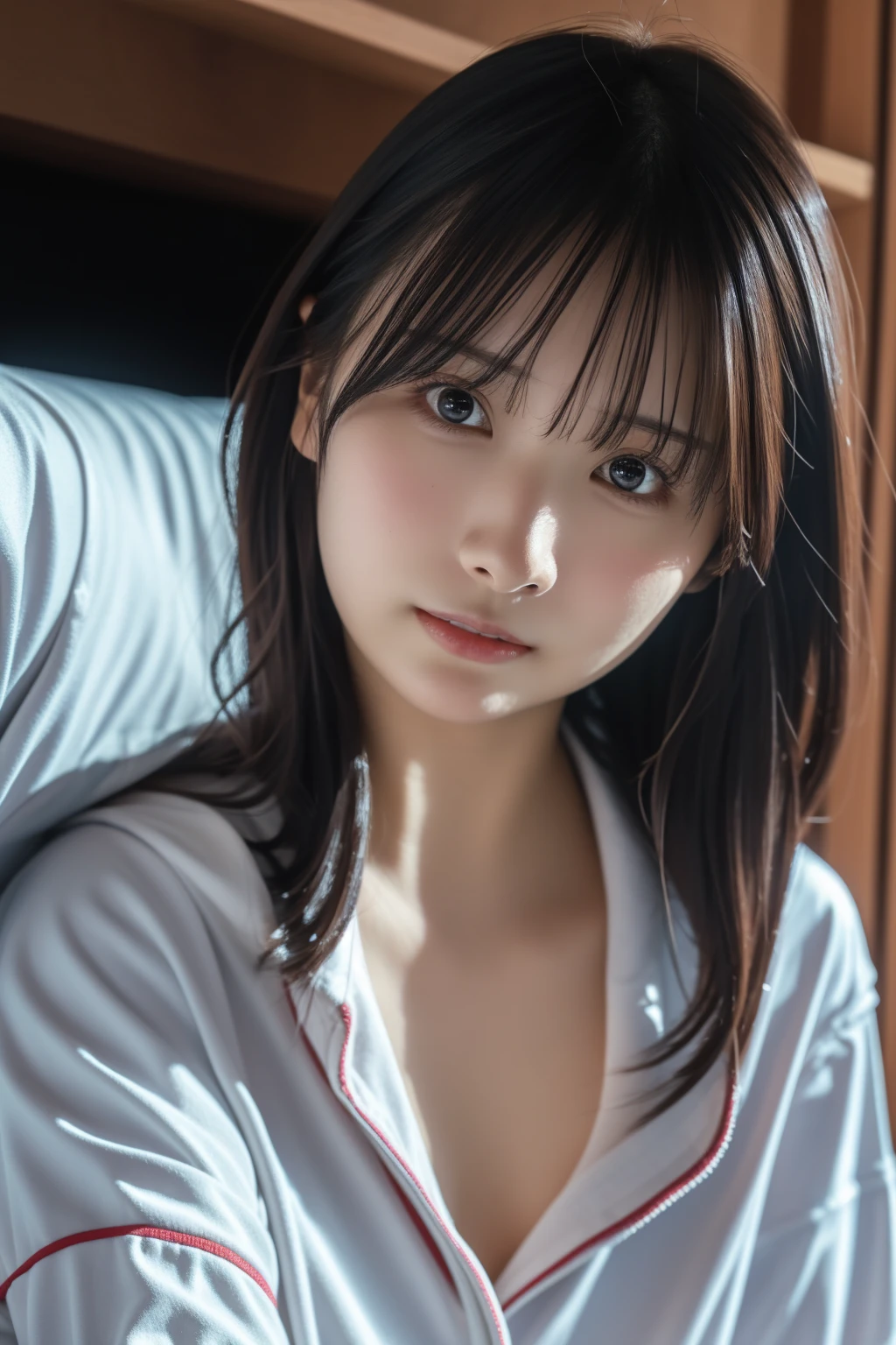 Full body of little girl lying on bed in white bra、Japan Person Model、Breast small、Young Sensual Gravure Idol、Young cute gravure idol、Realistic Young Gravure Idol、Realistic sensual gravure idol、Young gravure idols、sophisticated gravure idol、Young skinny gravure idol、beautifull asian girl ever、low angles