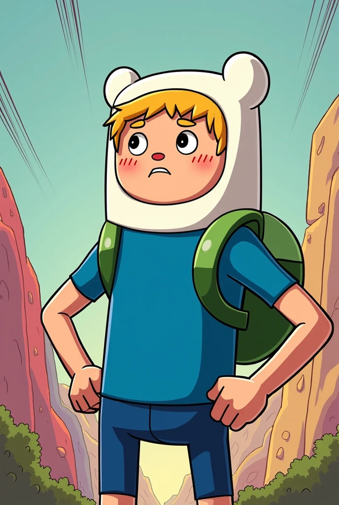 Finn the human from Adventure Time, comic style