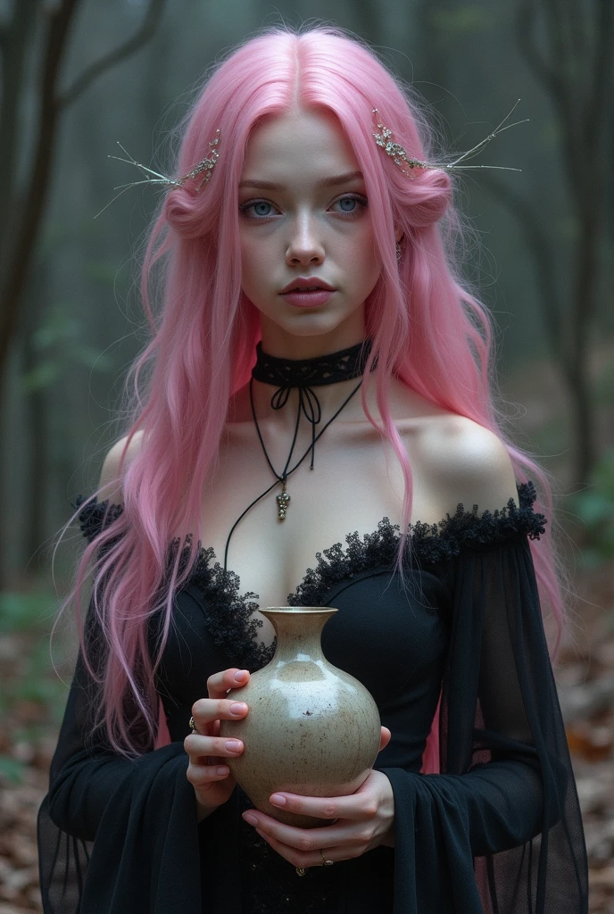 a full body photography  of a pulchritudinous Princess with  wet dyed pink hair, sad, massive breasts apart with puffy nipples,
she is walking in a botanical garden, she is wearing a beautiful multiple stitched layers pink ballgown with silver accent, encrusted with jewels, intricate pattern, detailed,fluffy,  hair accessory
instagram,  textured skin, skin pores, (moles:0.7), imperfect skin, goosebumps, flawless face, (light freckles:0.8), windy, (night:1.1), dark theme, star, moonlit, <lora:xLowra:0.55>