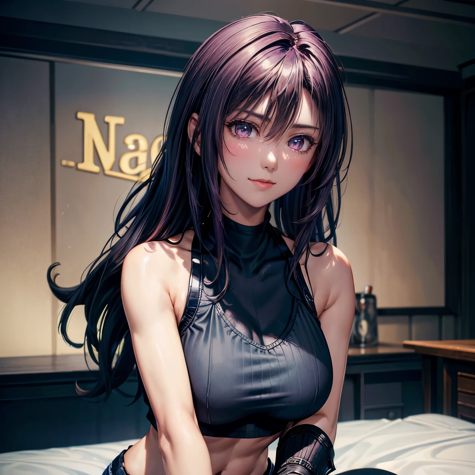 photorealistic, (4k), depth of field, (Masterpiece), (realistic skin texture), extremely detailed, intricate, hyper detailed, high resolution, professional photography, , depth of field, sharp detail, best quality, , 1girl, solo, <lora:ange_synduality_noir:0.74>, ange_synduality_noir, purple hair, purple eyes, , , hairclip, , porkpie hat, science fiction military science fiction, 4k resolution