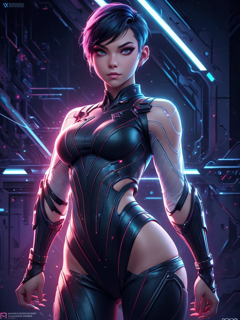 portrait of european female humanoid, elegant, cyber neon lights, highly detailed, digital photography, artstation, pinterest, glamor pose, concept art, smooth, sharp focus, art by artgerm and greg rutkowski