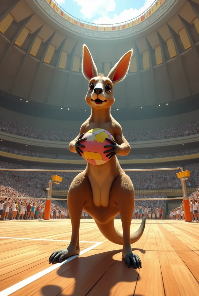 Rocko Rama from Rocko’s Modern Life in white underwear, shirtless, showing his butt to crowds at Stardome the indoor stadium