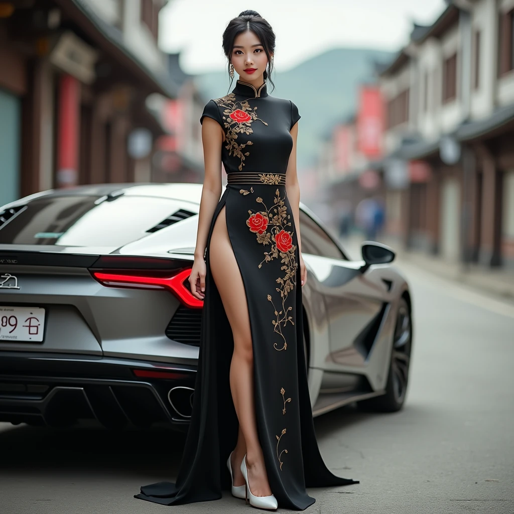 <lora:Zhang Jingna Style:1>Zhang Jingna Style - Beautiful Chinese woman with BMW