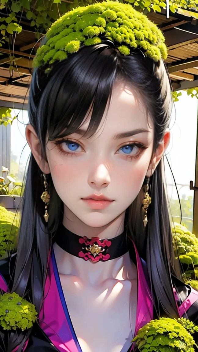 (black hair,hair bobbles,wince,longeyelashes,beautiful eyes,fake animal ears,light smile,ear blush,drop shadow,atmospheric perspective,8k,super detail,accurate,best quality) --auto