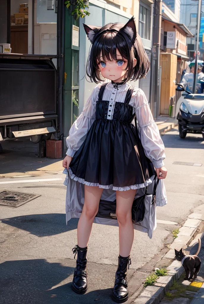 Masterpiece、high quality、high resolution、One girl、solo、uniform, Surprised expression, Standing in the park, At night,Half-body photo, Super detailed, Ultra HD、cute、A shy and shy pose、Capture your subjects at their best with photogravure settings