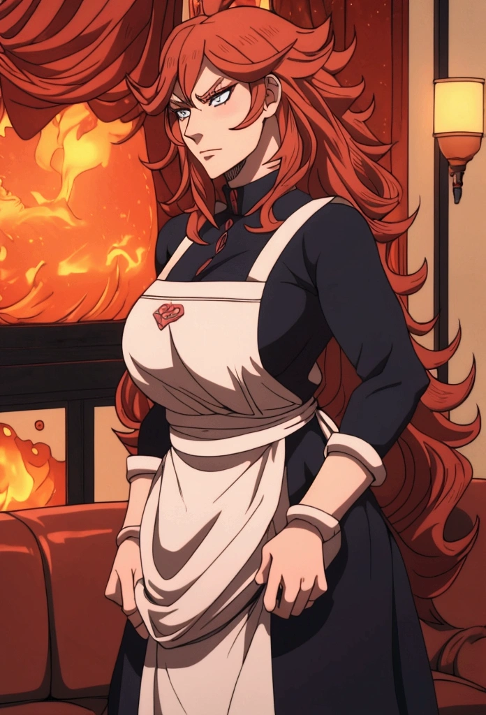 nsfw Scoring_9, Scoring_8_above, Scoring_7_above, source_anime, 1 , Alone, big breasts, , redhead blue eyes dark pupils,  , maduro, mature woman, short kitchen apron , N SFW, assessment: Em geral, inside the house, nursing home, sofa, standing hands on breasts frowning,  transparent is hypnotized by you waiting for your command, Long hair,  cabelo ruivo mereoleona vermillion 


