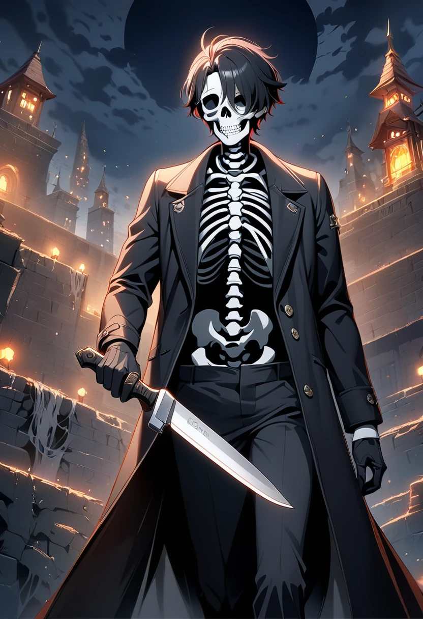 A masterpiece Skelleton Rocker, With a Cowboy hat, Smoking a Cigarrette, sitting on a Throne, HD