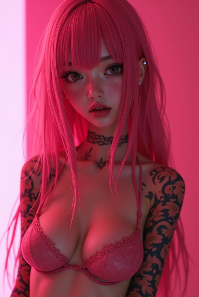 (Punk Girl:1.4), Mallet Hairstyles, Beautiful symmetrical eyes, (Colorful gradient hair:1.5), (Intricate details:1.2), (Very detailed face and eyes:1.2), Showing feet,  (Bear:1.1), Midnight Aura, old Town, Detailed Background, Dynamic Photography, (Delicate images), (RAW Photos: 1.2), (Realistic: 1.6), (Very detailed), (High resolution), (Highest quality), (masterpiece)、Completely naked、Naked boobs in full view、No bra、Exposing pink nipples、Delicate nude body、Red cheeks and embarrassed look、Fully naked boobs exposed、The areola is completely visible、Staring up at me with an inviting look、Not wearing a bra、Completely naked、Completely nakedでまんこを露出した美女、A beautiful slim girl shows off sexy poses、Sweaty and shiny naked body、Pussy in full view、Beautiful white and shining skin、masterpiece, 
