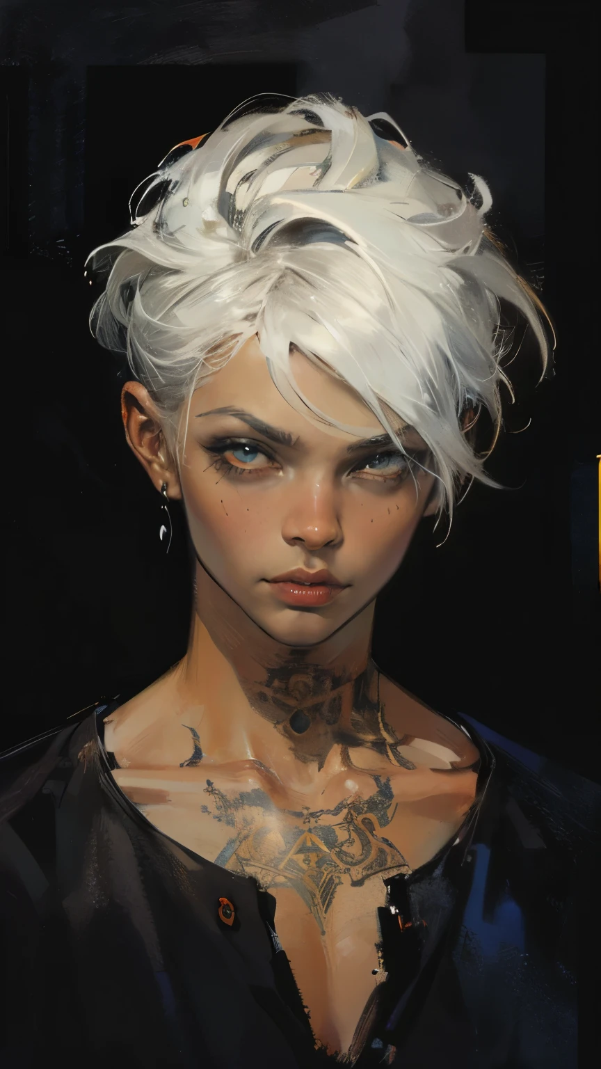 Tips for the given prompt words:

(ultra-high definition: 8K, 32K), ultra-detailed, realistic (1.4), vibrant white colors, albinism, punk girl, intricately detailed eyes, upper part of the body, colorful mohawk hair, avant-garde punk fashion, avant-garde makeup, numerous piercings, a lot of tattoos, urban streets background, backlight effect, shallow depth of field, vague background.

The image features a punk girl in vibrant white colors, likely due to her albinism. With her intricately detailed eyes, she captivates our attention as she focuses on something in the