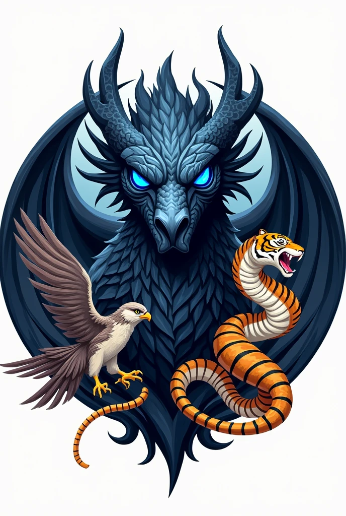 logo naga dan burung hantu bulat

