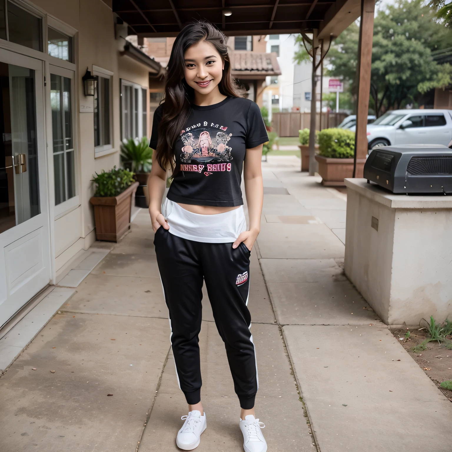 21-year-old girl with large breasts and a small waist dressed in 5--old l&#39;s clothes, ropa infantil, ropa tierna, He is in his bedroom with white light, white marble floor and background of a closet with expensive clothes and sneakers