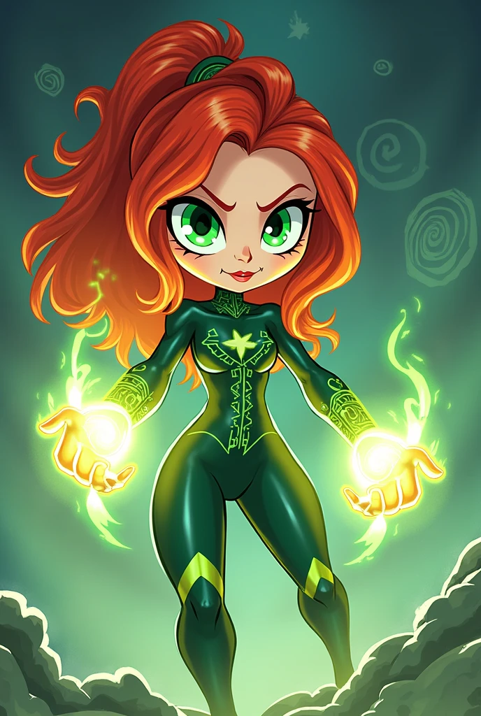 <lora:Fiery_Hair:0.7>,fiery_hair,<lora:Kimberly_Ann_Possible_V2:0.8>, green eyes,long hair,orange hair,, ((masterpiece)),( best quality), 1girl,