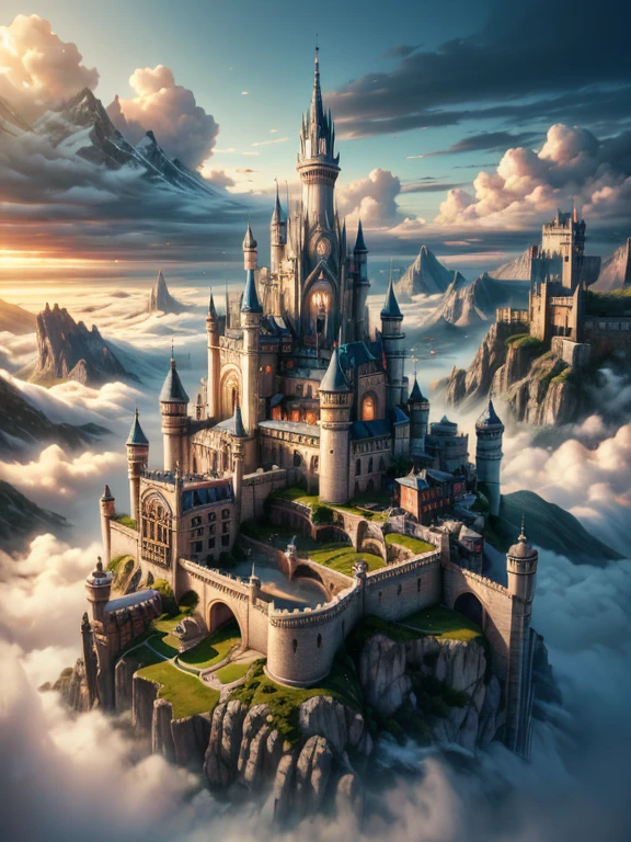 Castles that have multiplied on their own and become like fortresses, each one forming a city, so huge that it can reach the clouds, and people's lives can be seen from far away. Castle City