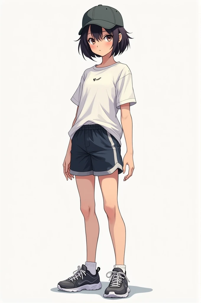(score 9 up, score 8 up, highest score, highest quality),
<lora:MOON_RULER_Tsukino_Jyogis_moonruler_chronicle_.6_Doujin_Artstyle_PonyXL:1>monochrome, greyscale 1girl, shirt, shorts, standing, looking at viewer,