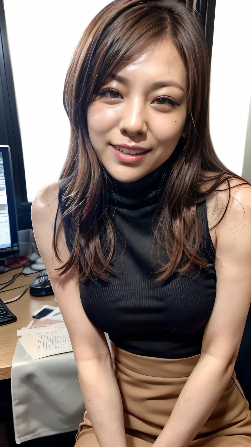 dark brown hair, light brown eyes, Japanese actress face, woman, Japanese actress in her 50s,beautiful aunt, (highest quality: 1.4), (ultra high resolution: 1.2), ultra high resolution, (fine eyes), (detailed facial features), HDR, 8K resolution, Terrace in the forest,Plump erotic body、normal size breasts,glossy lips、 wrapped in a bath towel, long hair,自然なワンレンlong hair,The beauty of slim abs: 1.3,a seductive look, super fine face, delicate eyes, double eyelid, smile, Home、sexy pose、Erotic Poses、It feels like he's clearly inviting me、Pheromones are emitted