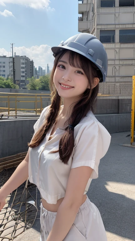 Highest quality, masterpiece, Ultra-high resolution,8K, (Realistic:1.6), (Facing portraits) RAW Photos, 1 Girl,(Full of smiles, Showing teeth)), 22 years old,((Korean Idol Karina Fashion)),((Miniskirt uniform and undershorts)),((Straight black hair long hair)),((Black hair fluttering in the wind)),((Looking up at the audience)),Face Focus:1.4,((Photographed from above with a fisheye lens:1.4)),((Background of airplane trails shining against the blue sky)), Image Media Chest)),((Smiling with teeth showing)),