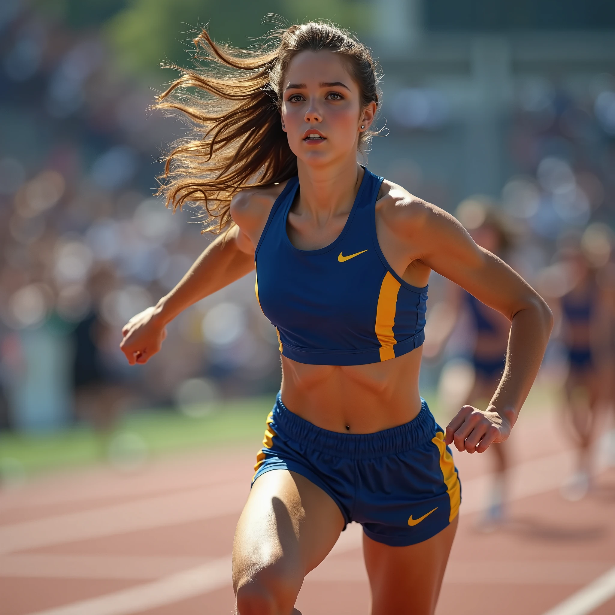 Emma Watson dressed as an athlete