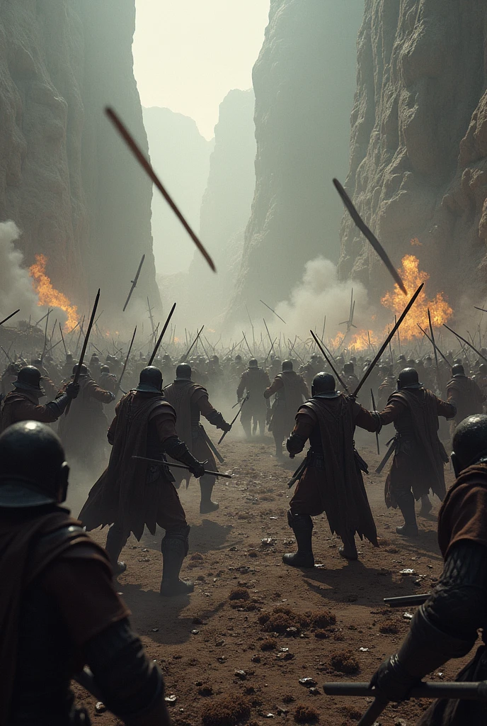 In a grand and violent battlefield, a Spartan warrior fought against thousands of Japanese warriors in a brutal and intense war. Corpses lay scattered across the vast plain, blood flowing like a river and blood splattering in every direction.
The clash of swords and shields echoed throughout the battlefield, the thunder of war horses and the roar of fire creating a scene of chaos and destruction. The air was thick with smoke and the ground was littered with broken weapons and shattered armor.
Banners fluttered in the wind, almost blocking out the sky, as soldiers on both sides fought fiercely against their enemies. With swords clashing and gunpowder exploding, iron horses trampled over boiling blood pools and soldiers cried out in agony.
The battlefield was pitted and littered with severed limbs and corpses, with countless soldiers falling on both sides of the conflict. Both armies were locked in a brutal struggle, exhausting their strength and resources.
The entire scene exuded an atmosphere of extreme tension, intensity, and terror, as if hinting that the cruel war would never end.
hdr, (photorealism, masterpiece quality, best quality),