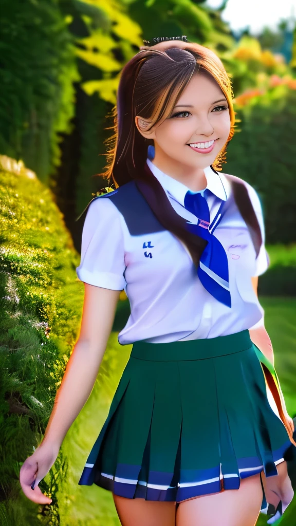 arafed image of a woman in a skirt and shirt, jk uniform, school uniform, dressed as schoolgirl, seifuku, wearing school uniform, girl wearing uniform, school girl, bae suzy, tzuyu from twice, wearing a school uniform, magic school uniform, realistic schoolgirl, japanese school uniform, brown shirt, magical school student uniform