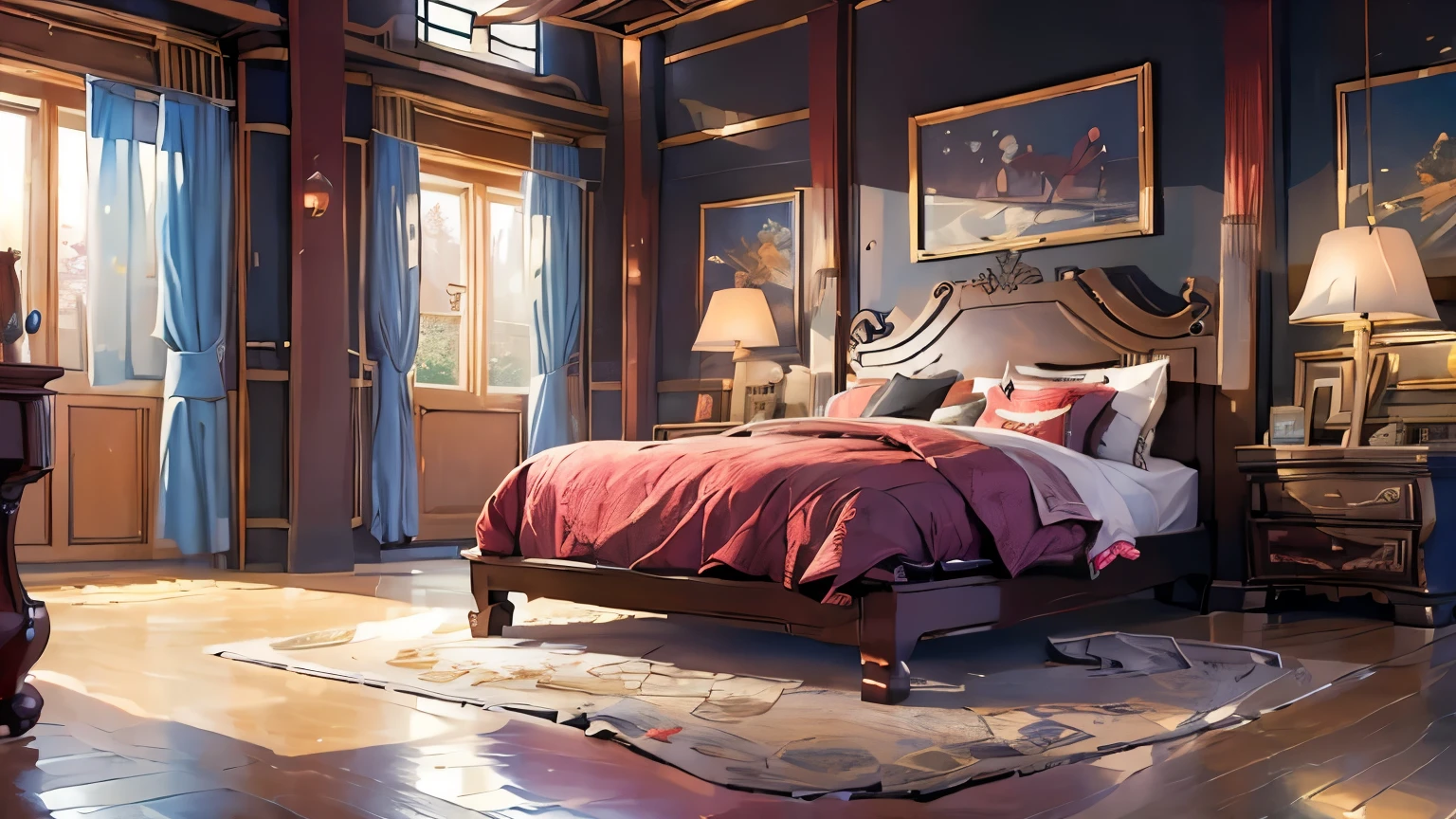 (((best quality))), (((masterpiece))), 8K, a girl bedroom, chinese style