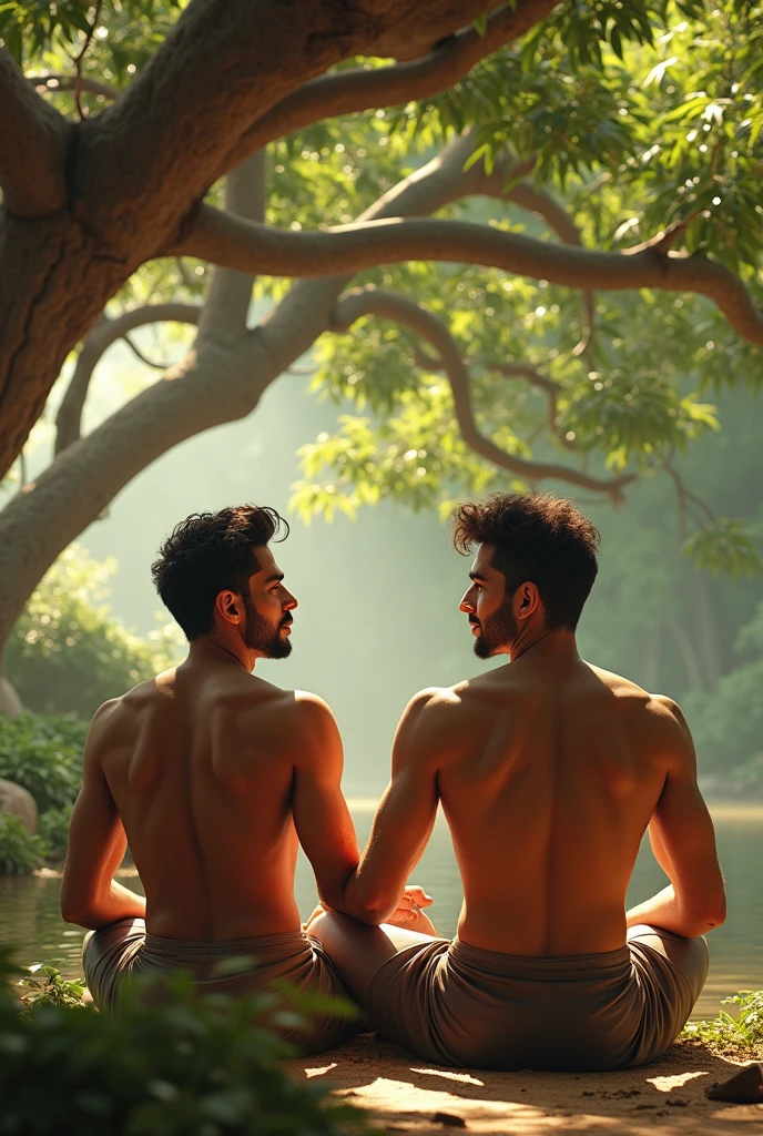 Three southe indian man haveing sex in the forest