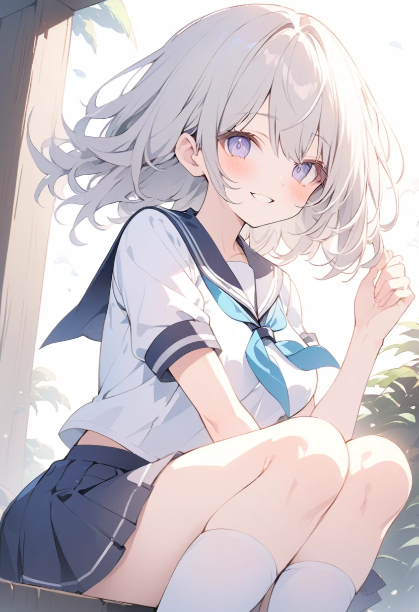 beautiful detailed girl,(masterpiece,best quality,extremely detailed:1.2),((cowboy shot:1.1)),(solo,,kawaii,slender,small breasts:1.25),(pained look:0.8),((white underwear) in ((Torn school uniform)):2),(dirty:2),blush,shy,weep,standing,(deep forest:1.5),(hug:0.4),rating: general, newest,Sexy face,(primitive:1.1)
