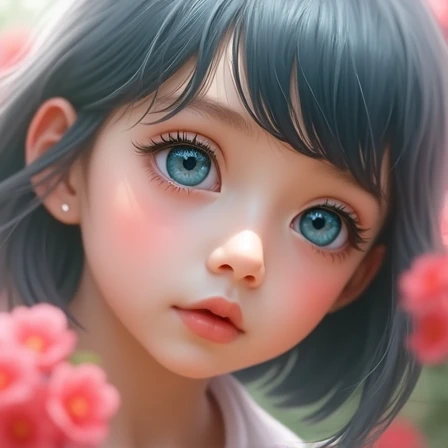 Cute beautiful girl 8 years old