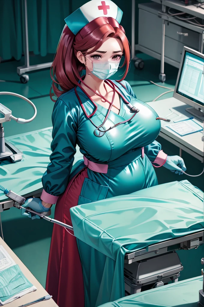 nurse uniform,hospital, latex nurse suit,nurses,busty,elbow gloves,labcoat,black hair woman,red eyes , gigantic ,medical instruments,asian nurse,two nurses,speculum,examination room,oversize ,big ass ,strap on, lay on table ,legs spreaded,giving birth,gyno chair , dentist,Milf,latex,red uniform,oversize breasts,diaper