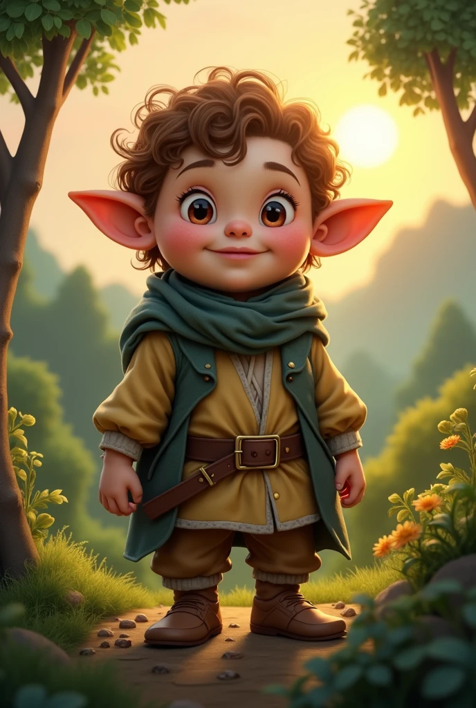 (cbzbb:1.25), portrait of cutest frodo baggins baby illustration, artstation, CGI_Animation,