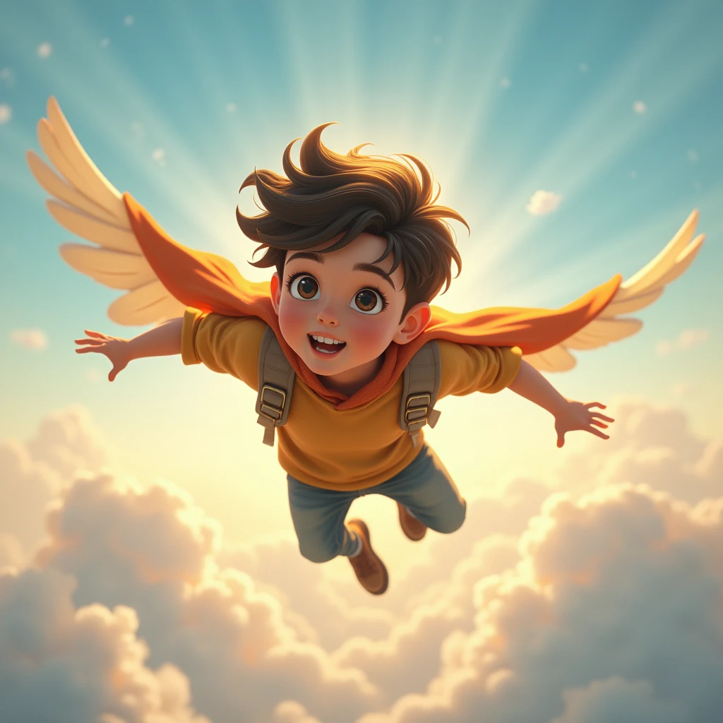 The child can fly and is shot.