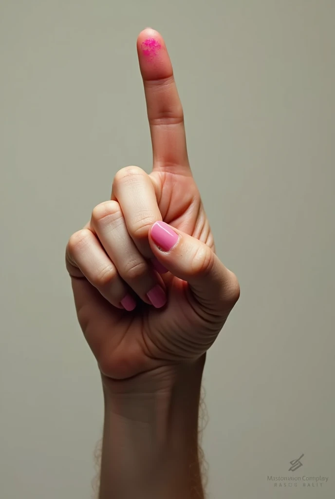 An individual raising their middle finger,Hand close-up